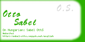 otto sabel business card